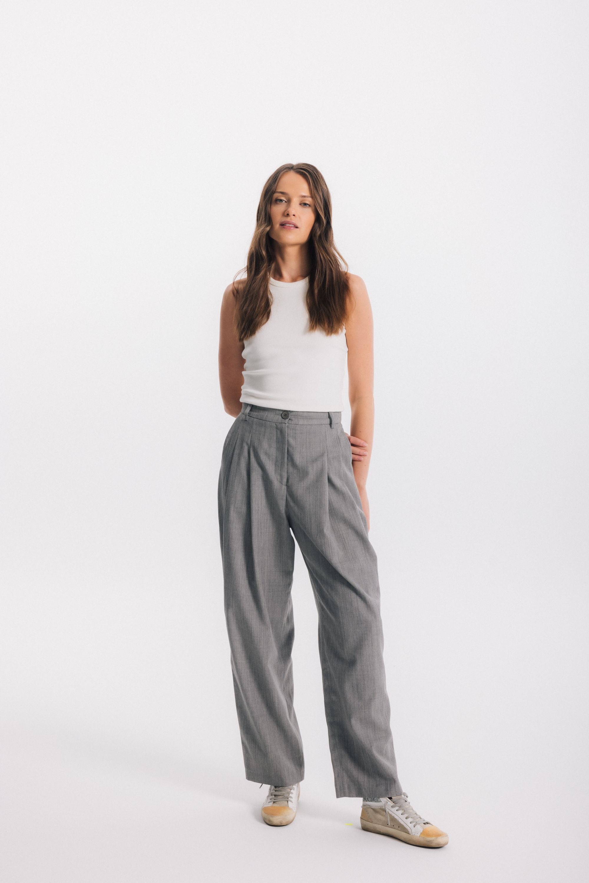 Spodnie Clyde Gray Wool