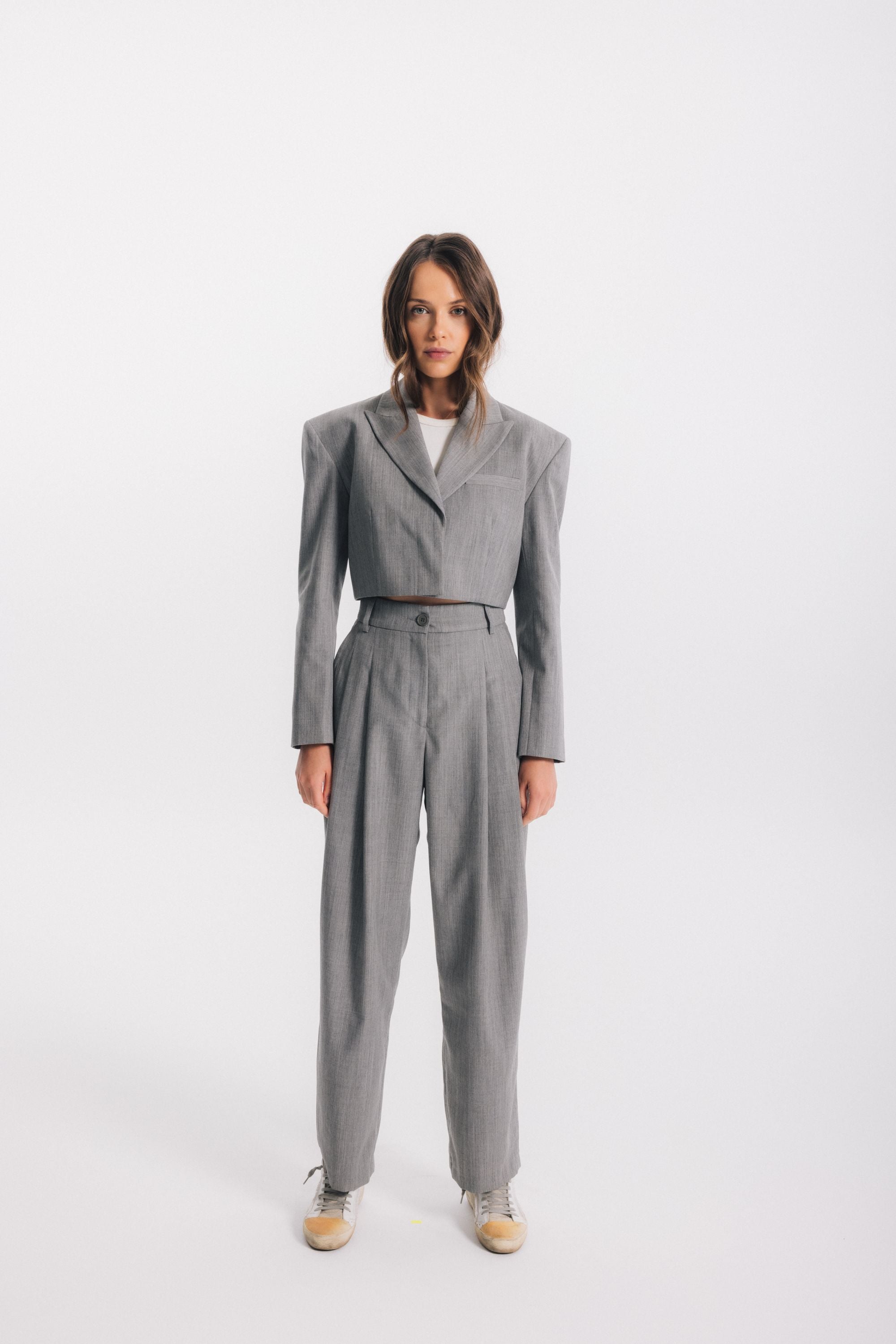 Spodnie Clyde Gray Wool