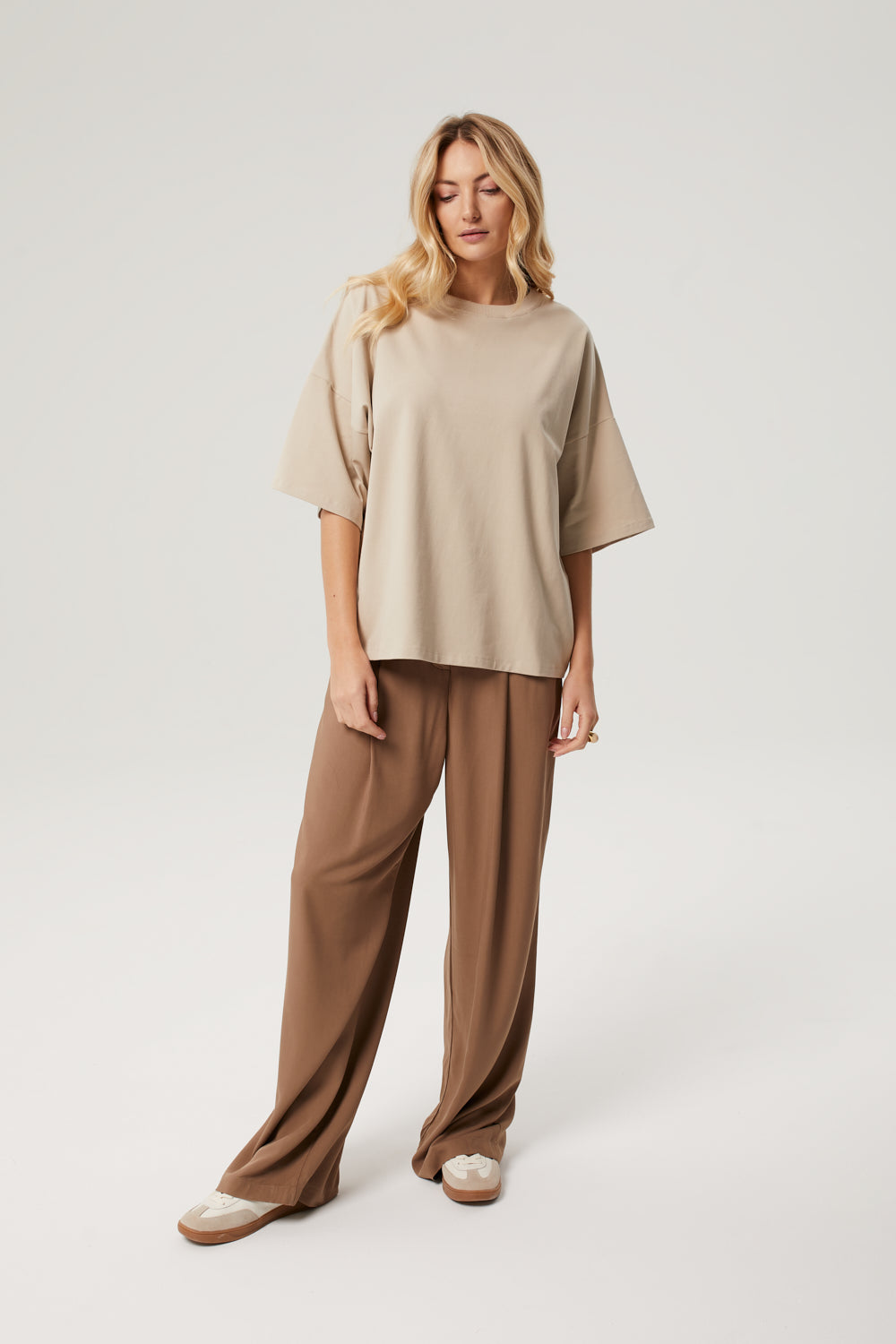 Spodnie Wide Leg Mokka