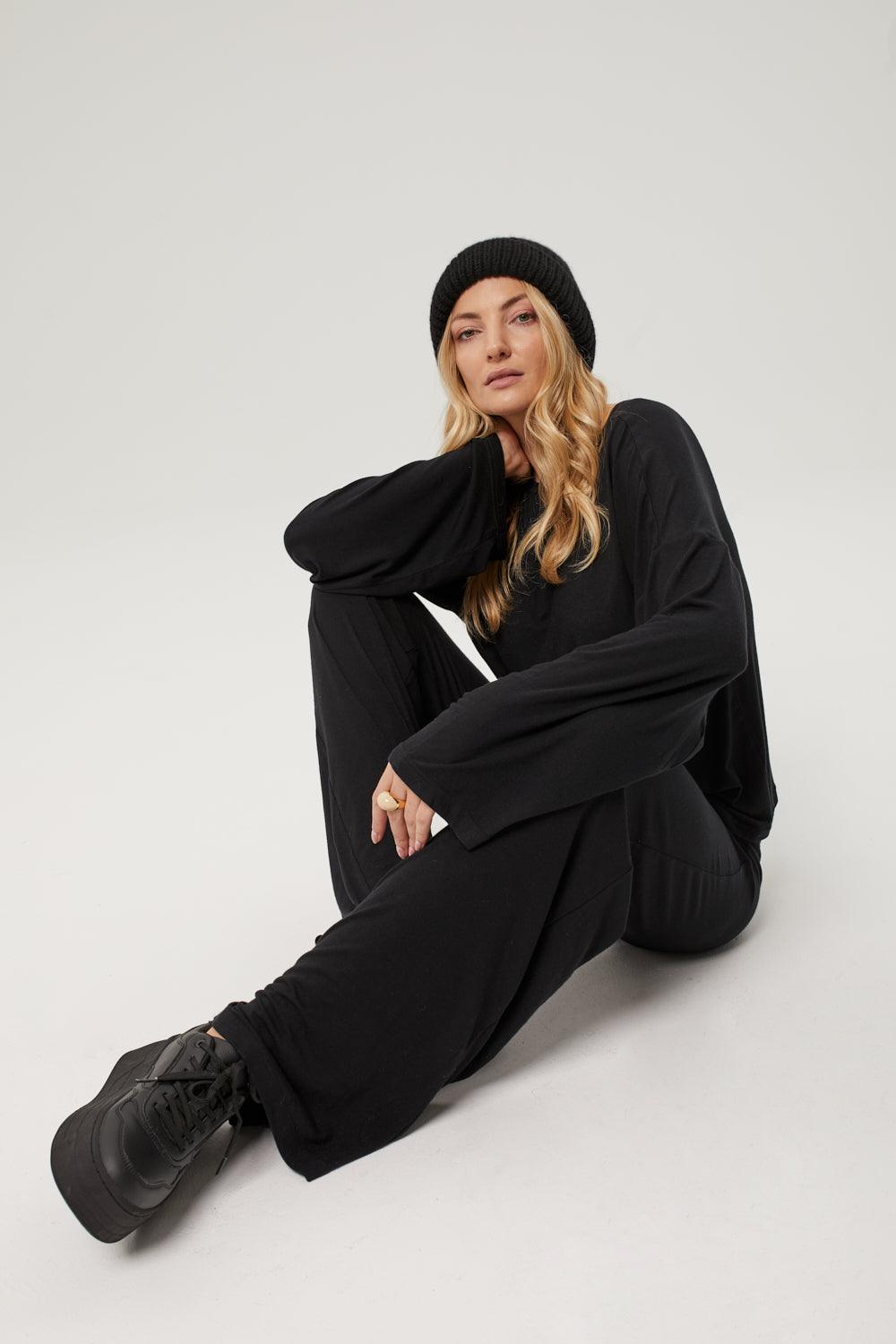 Longsleeve Pina Cashmere Black - OH MESS