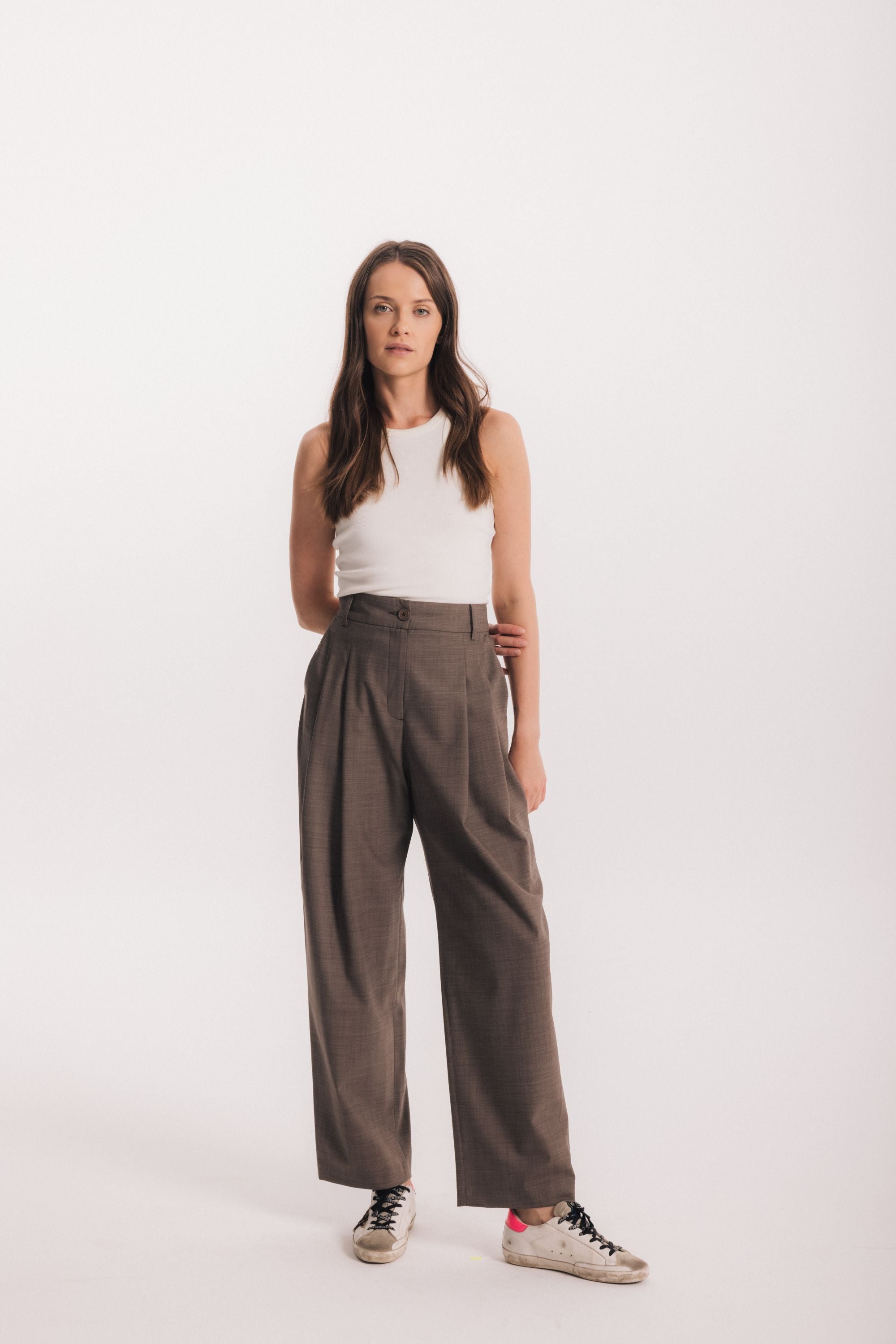 Clyde Brown Wool trousers