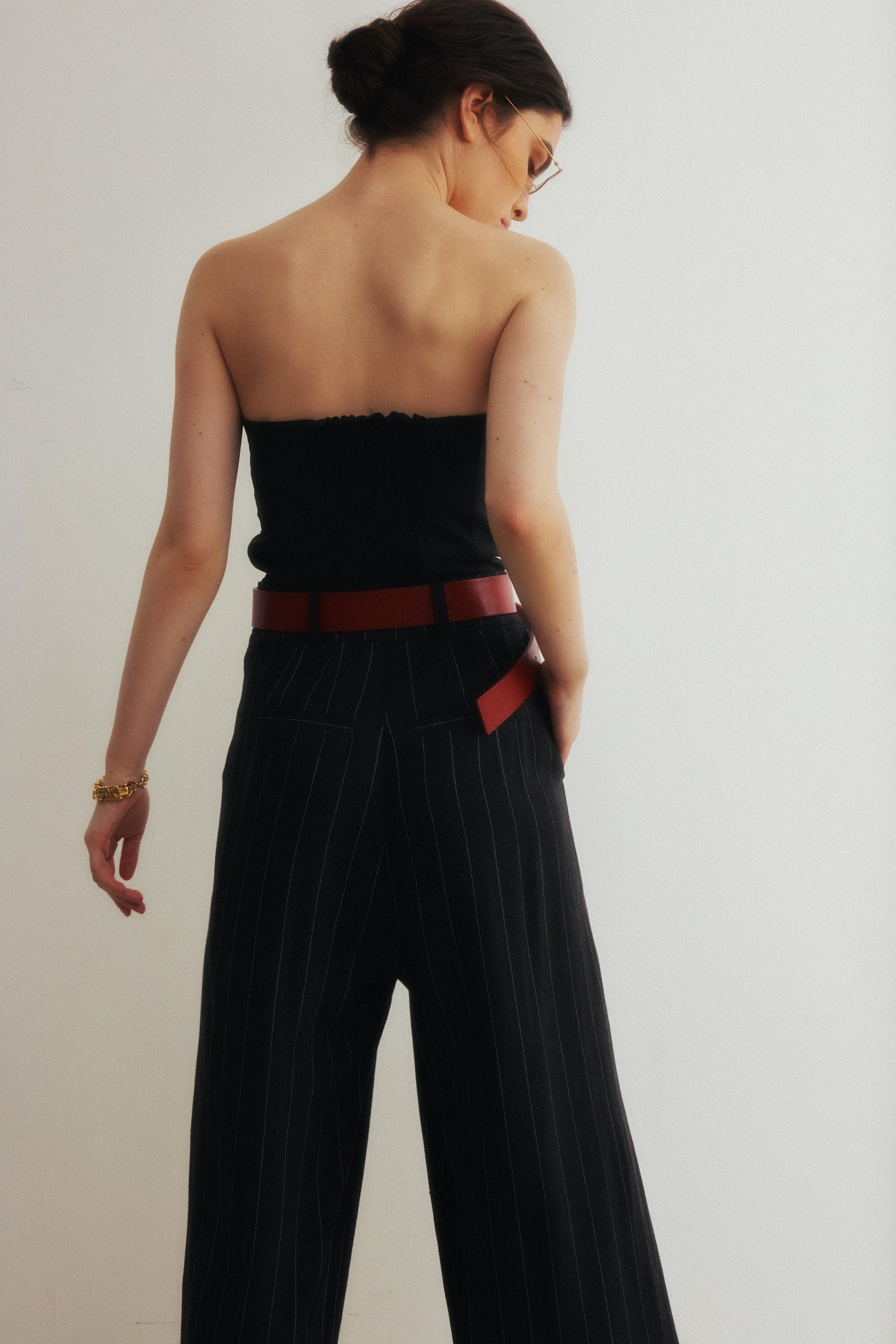 Spodnie Clyde Wide Leg Black - OH MESS