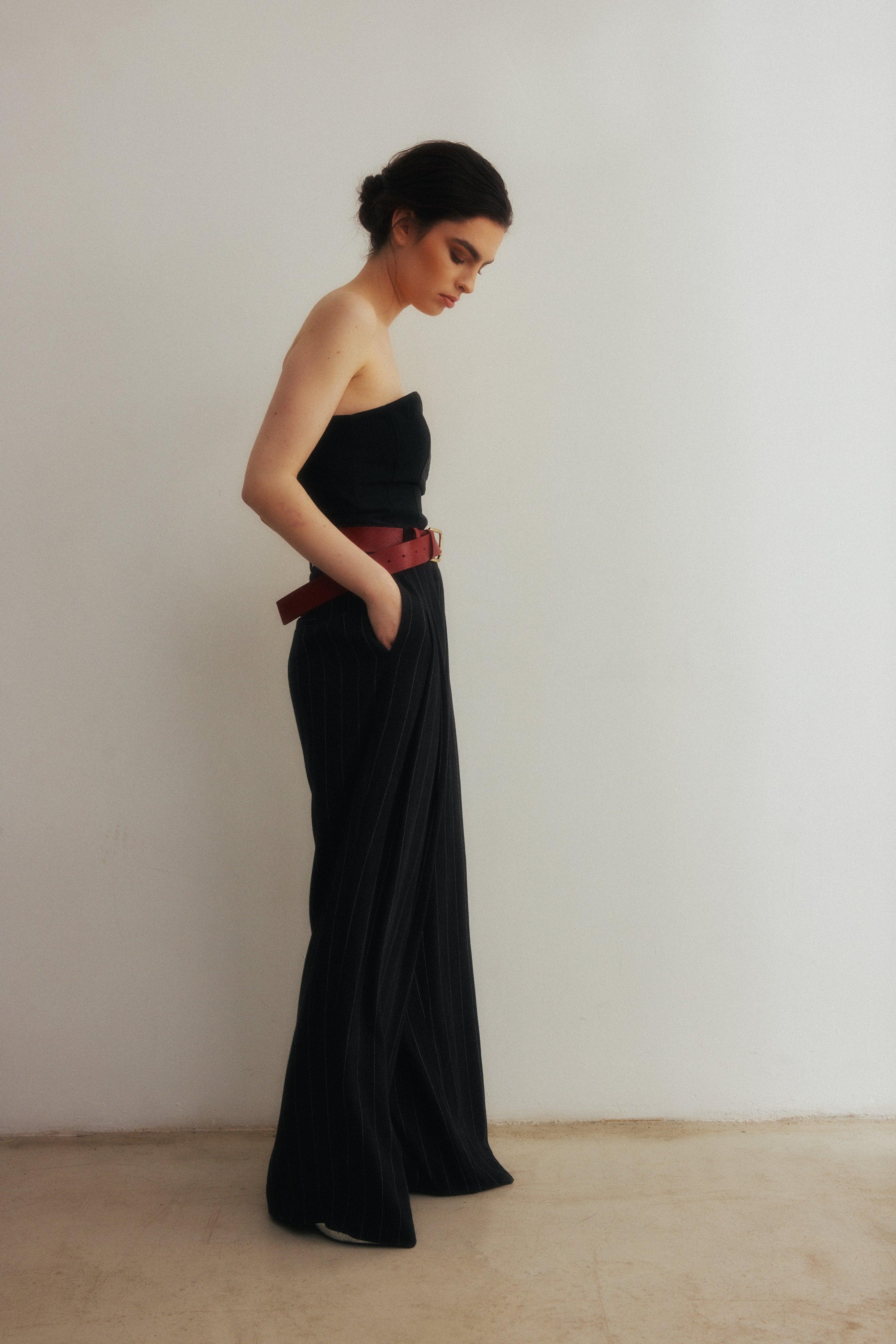 Spodnie Clyde Wide Leg Black - OH MESS