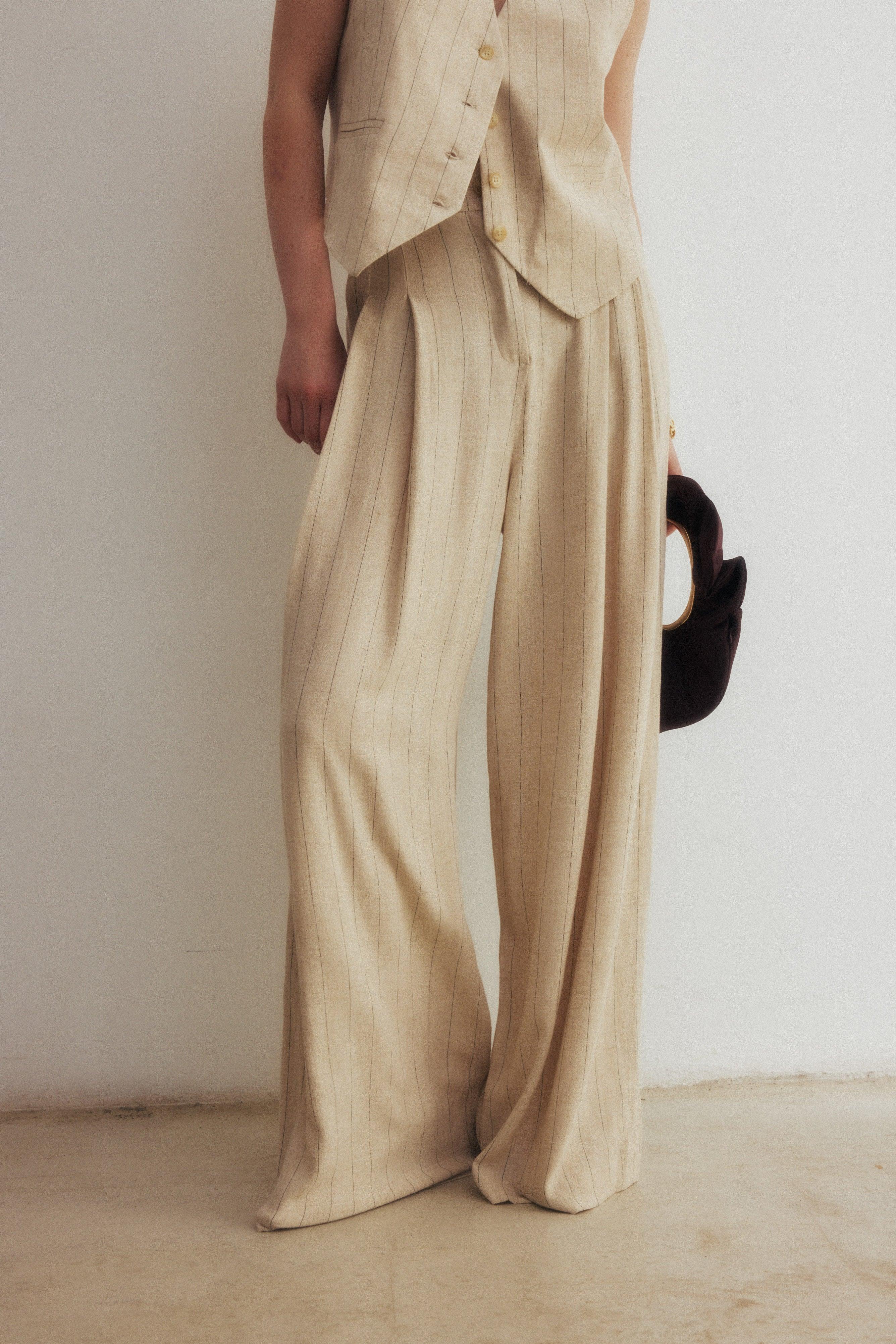 Spodnie Clyde Wide Leg Stripes - OH MESS