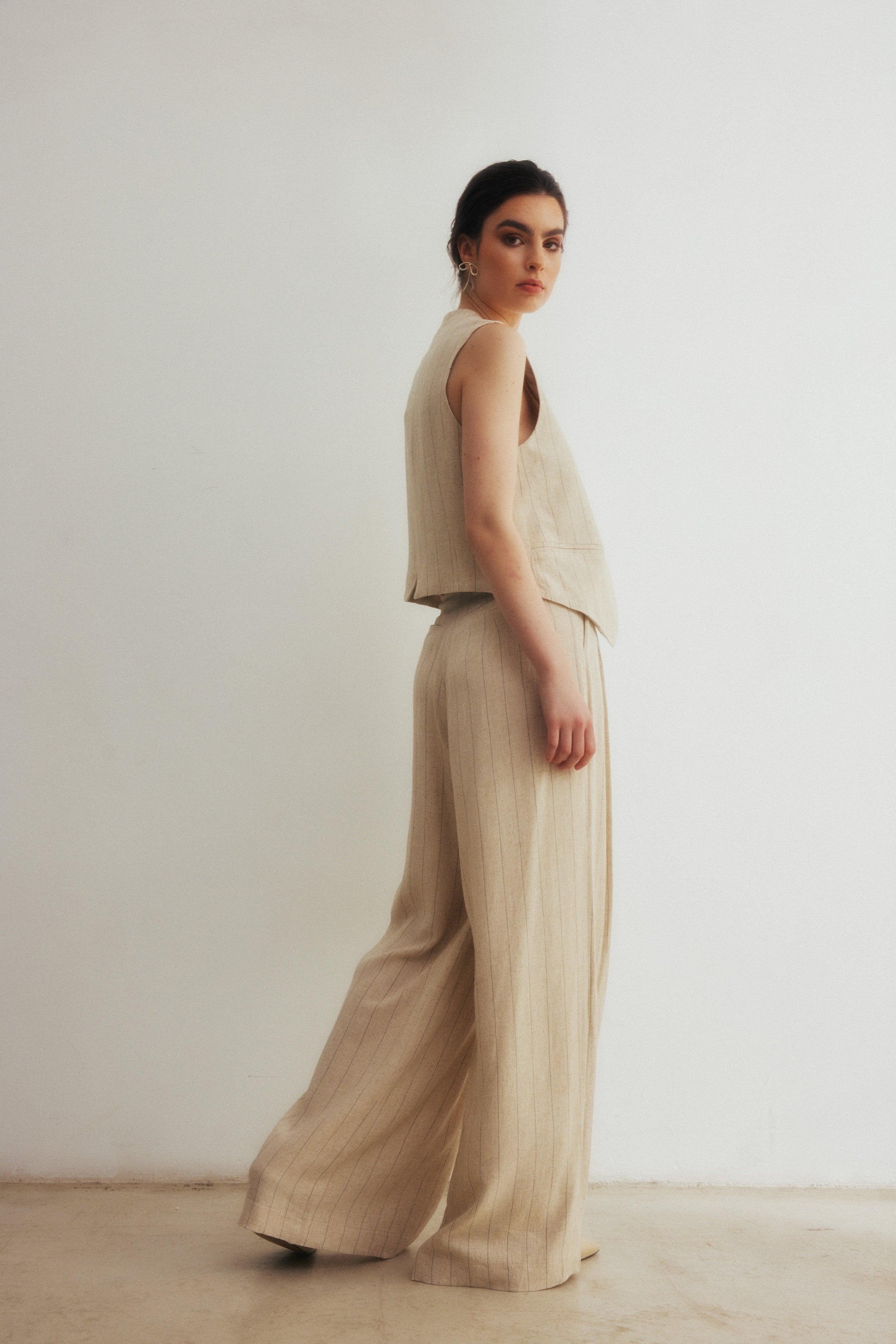Spodnie Clyde Wide Leg Stripes - OH MESS
