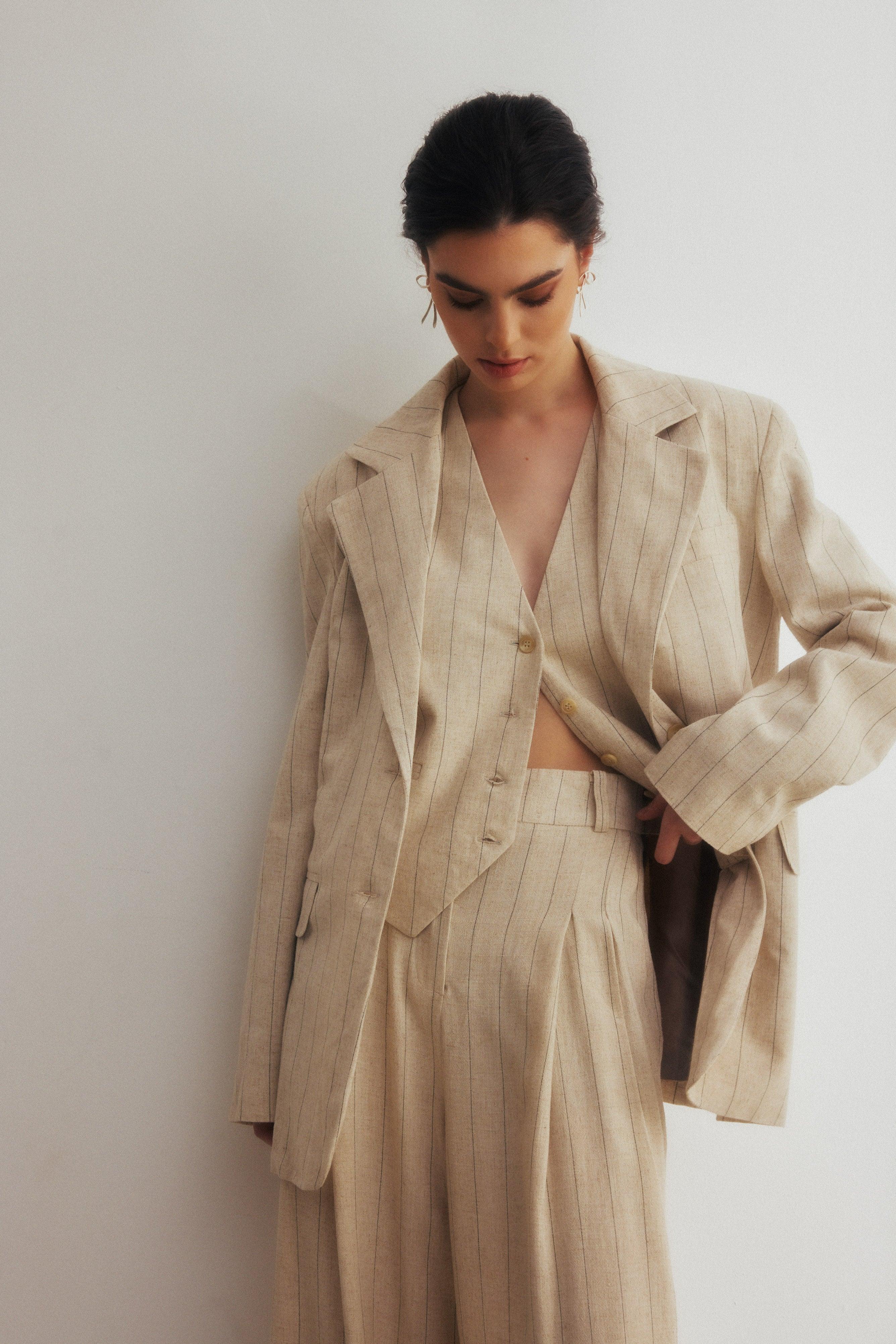Spodnie Clyde Wide Leg Stripes - OH MESS