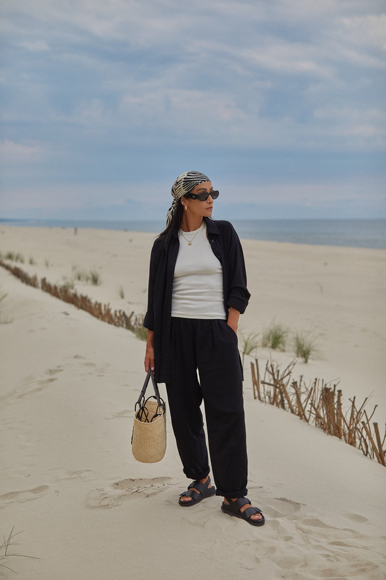 Spodnie Linen Black