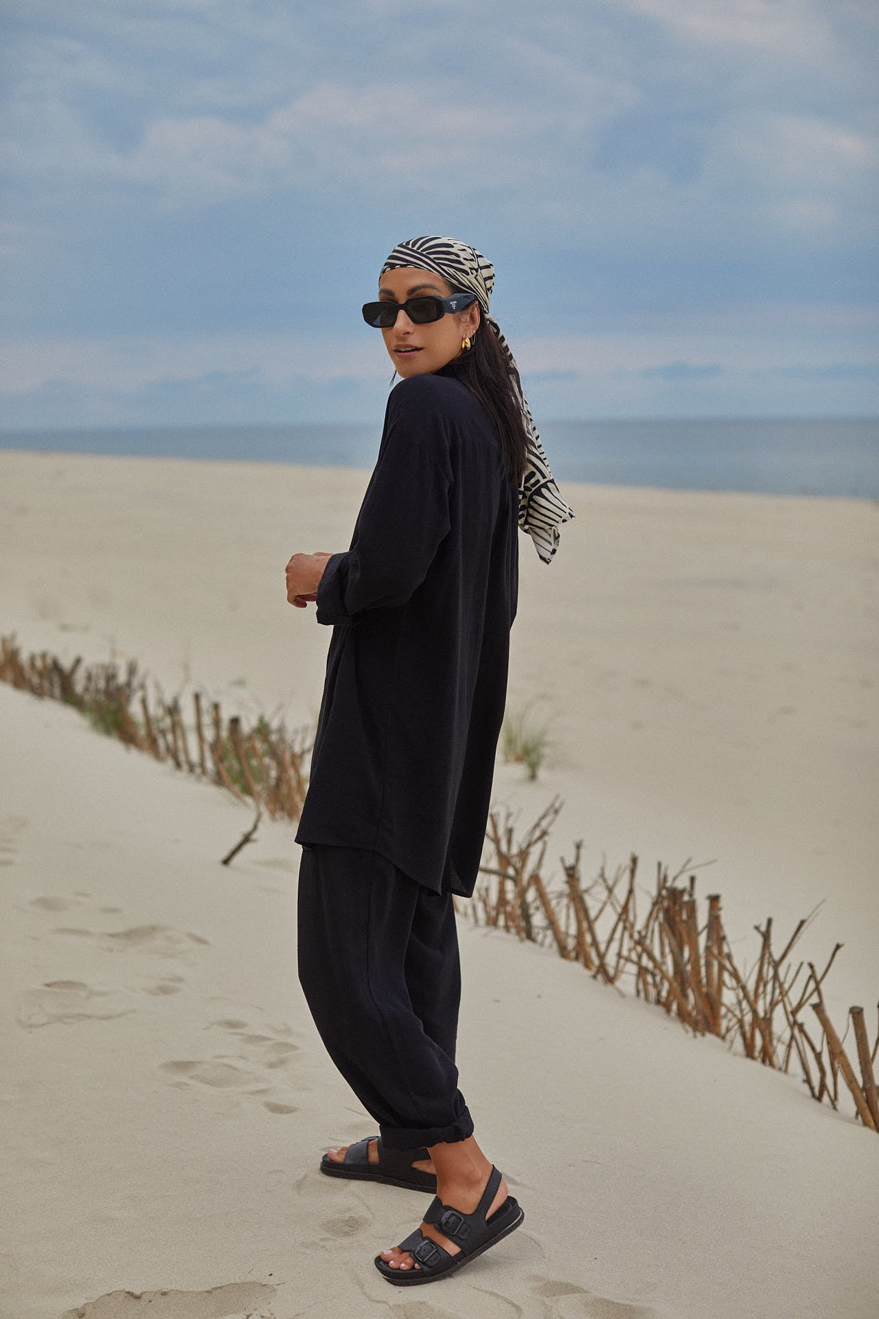 Spodnie Linen Black
