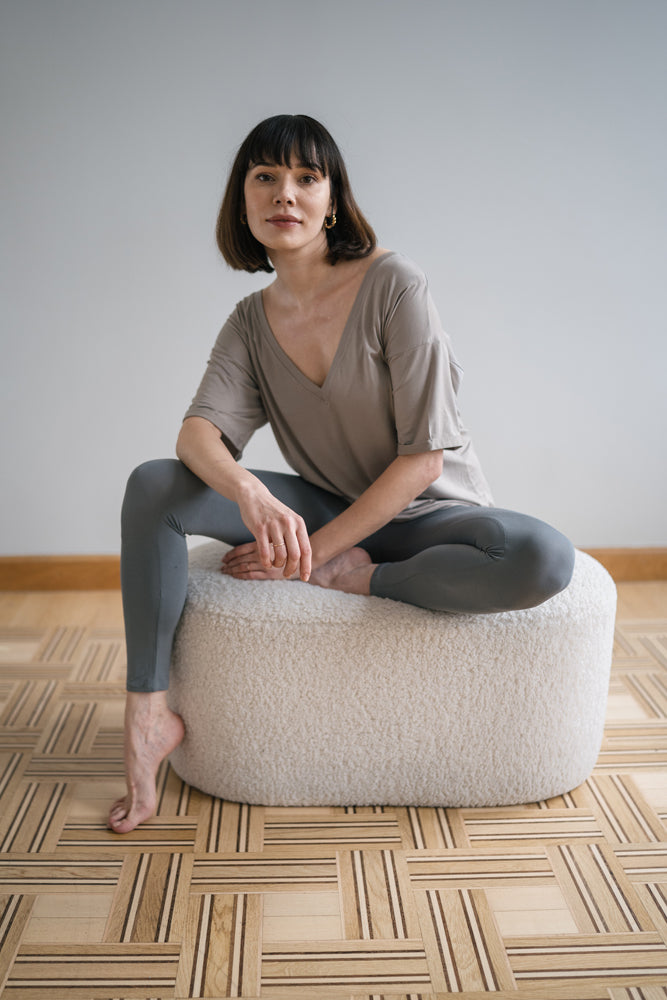 T-shirt V-Neck Taupe