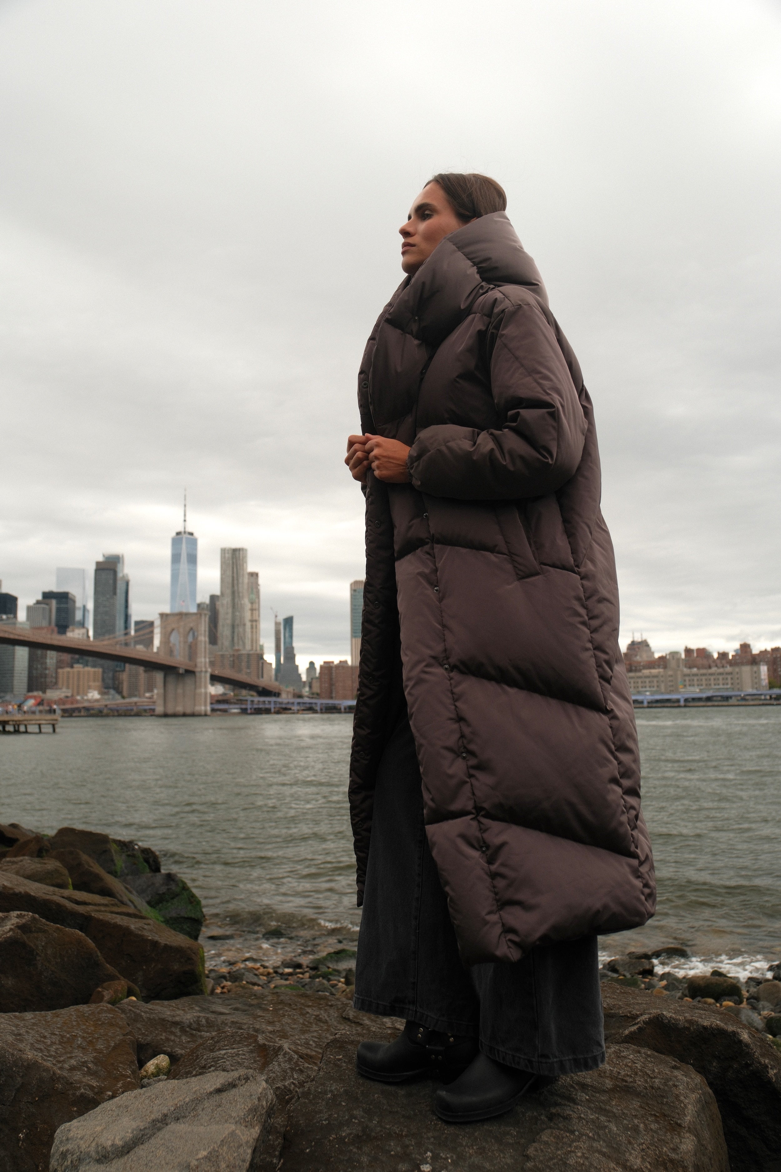 Fuzzy Antracite Coat