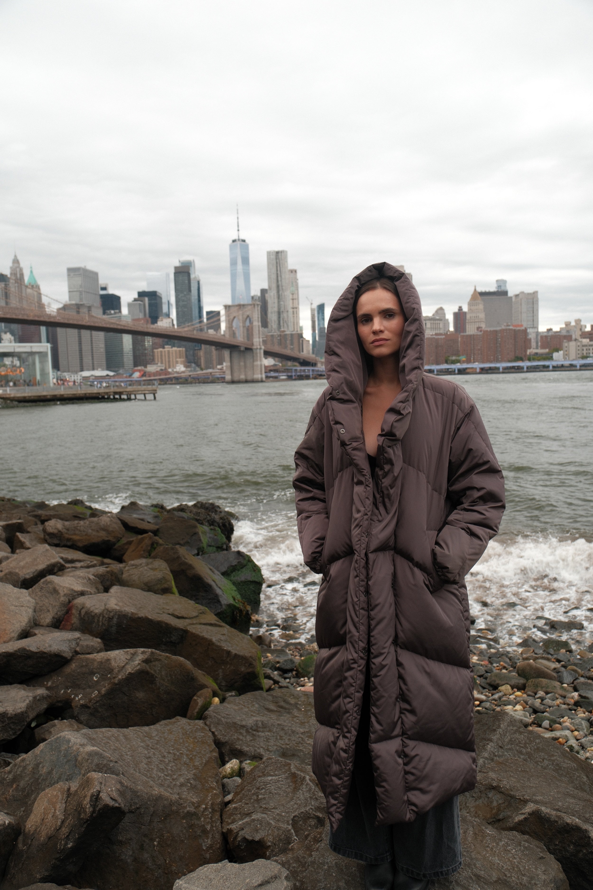 Fuzzy Antracite Coat