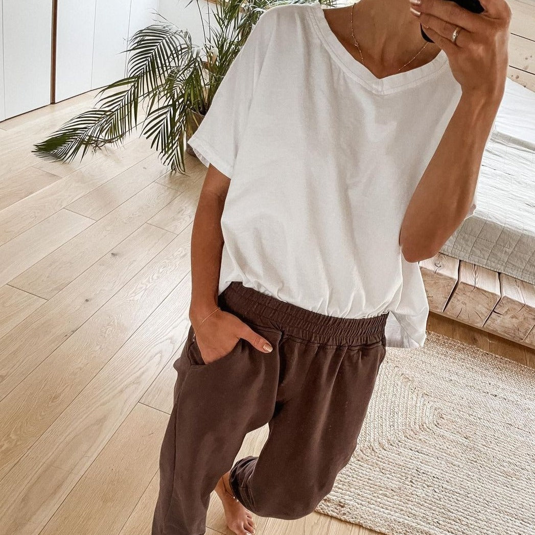 T-shirt V-neck White